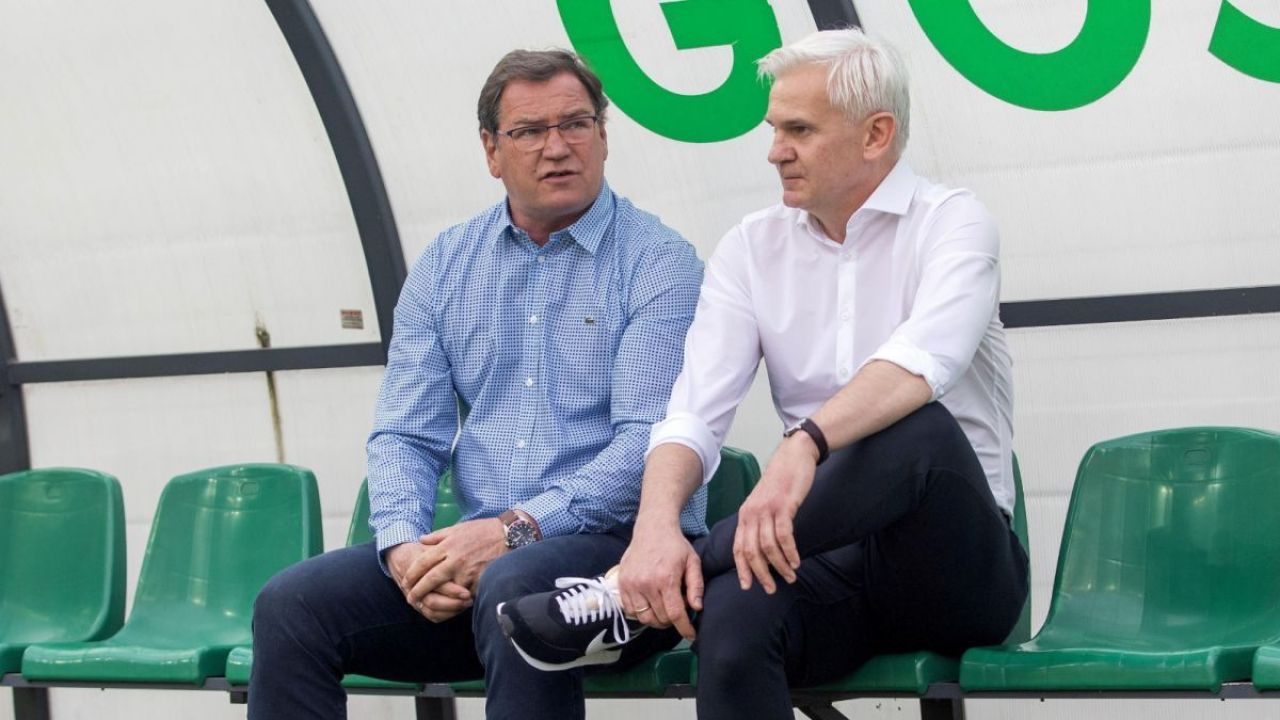 Jan Urban i Jacek Magiera (fot. PAP)