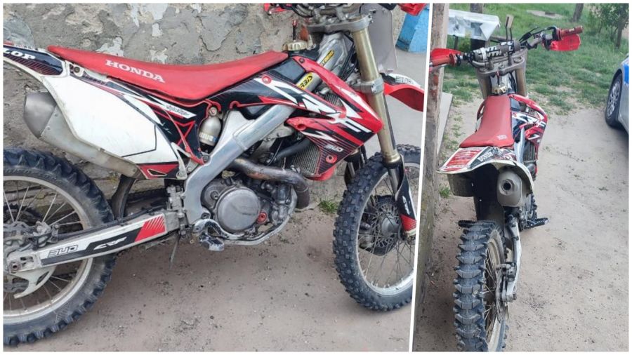 Motocykl nie był dopuszczony do ruchu, nie miał też obowiązkowego ubezpieczenia OC (Fot. KPP Radziejów) 