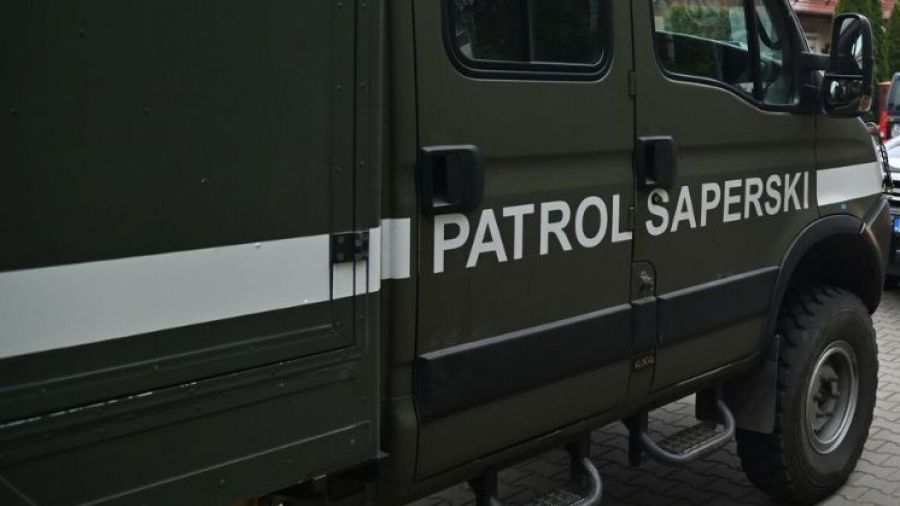Na miejsce wysłano patrol saperski. Fot. TVP