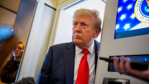 Президент США Дональд Трамп на Аляске 15 августа 2025 года. Фото: Andrew Harnik / Getty Images