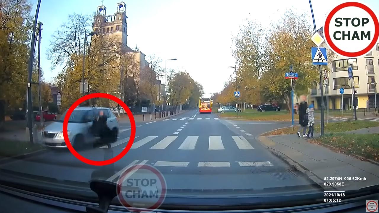 Do wypadku doszło o godzinie 7 rano (fot. YouTube/STOP CHAM) Do wypadku doszło o godzinie 7 rano (fot. YouTube/STOP CHAM)