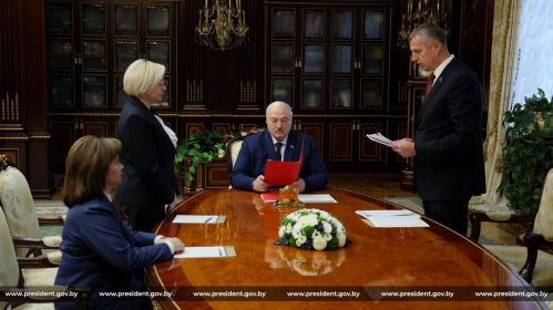 Назначение Татьяны Лугиной и Надежды Лазаревич. 13 октября 2025 года. Минск, Беларусь. Фото: president.gov.by