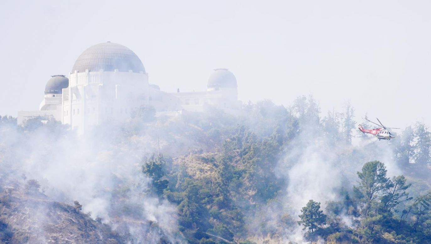 Pożar w okolicy obserwatorium w Los Angeles (fot. Katie Mctiernan/Anadolu Agency via Getty Images)