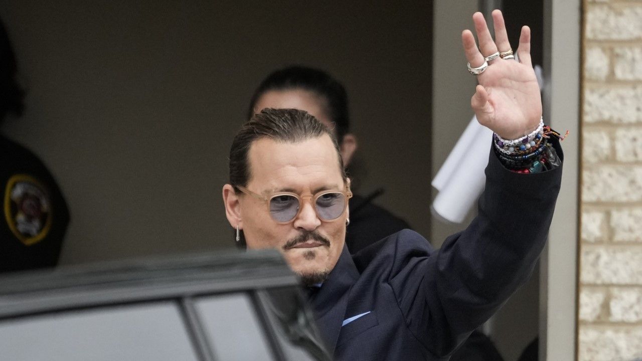 Aktor Johnny Depp po jednej z rozpraw sądowych 27 maja br. (fot. Drew Angerer/Getty Images)