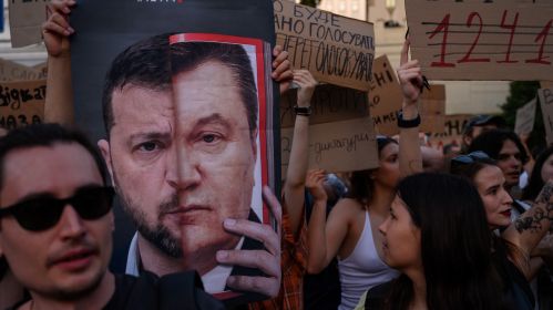 President Volodymyr Zelenskyy triggered the first major anti-government protests since Russia’s full-scale invasion. 