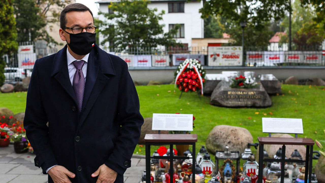 Premier złożył kwiaty na grobie bł. ks. Jerzego Popiełuszki (fot. Facebook/Mateusz Morawiecki)