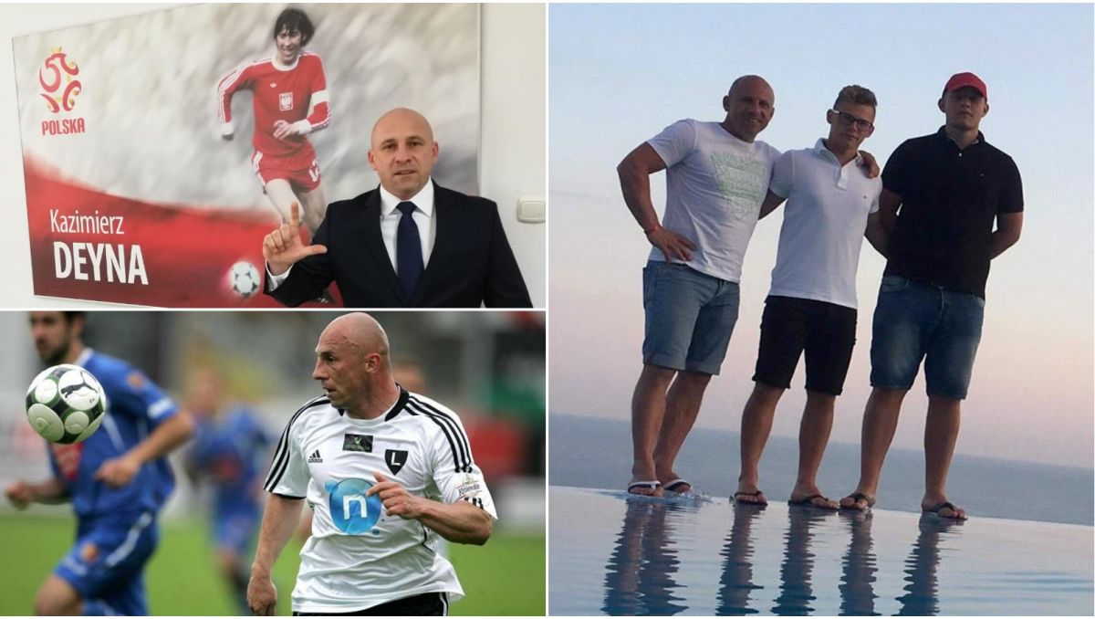 Denis Rocki po zdaniu egzaminu trenerskiego. Po prawej z synami - Kevinem i Denisem (fot. PAP / archiwum domowe) Denis Rocki z synami (fot. PAP / archiwum domowe)