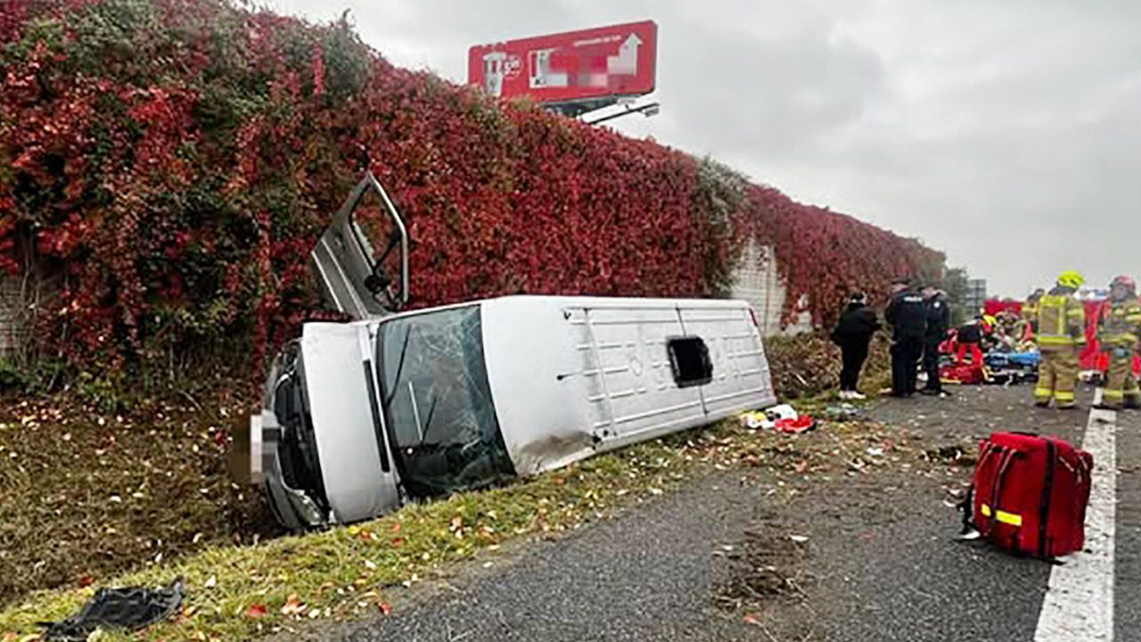 Bus zjechał do rowu. Kilkanaście osób trafiło do szpitala