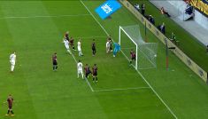 Gol Arona Kristofera Larussona na 4:1 (fot. TVP)