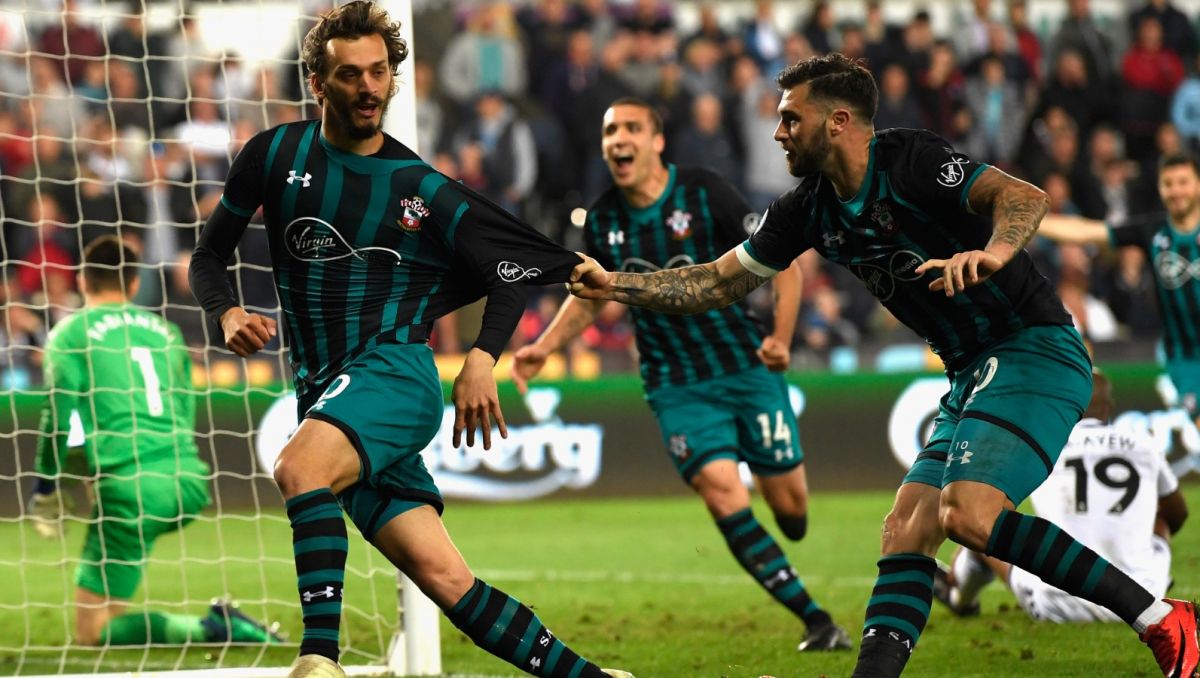 Gabbiadini świętuje zdobycie gola (fot. Getty Images) Gabbiadini świętuje zdobycie gola (fot. Getty Images)