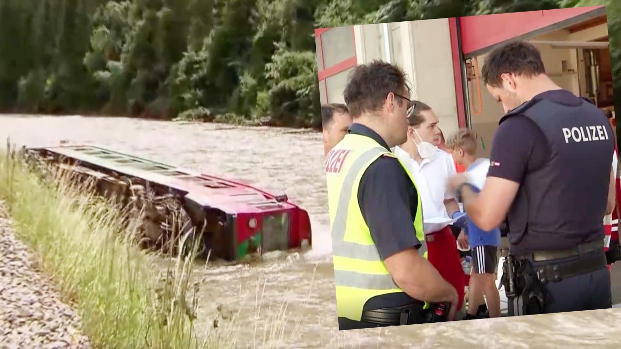 Głębokość rzeki w tym miejscu nie przekracza 1,5 m (fot. TVP Info) Głębokość rzeki w tym miejscu nie przekracza 1,5 m (fot. TVP Info)