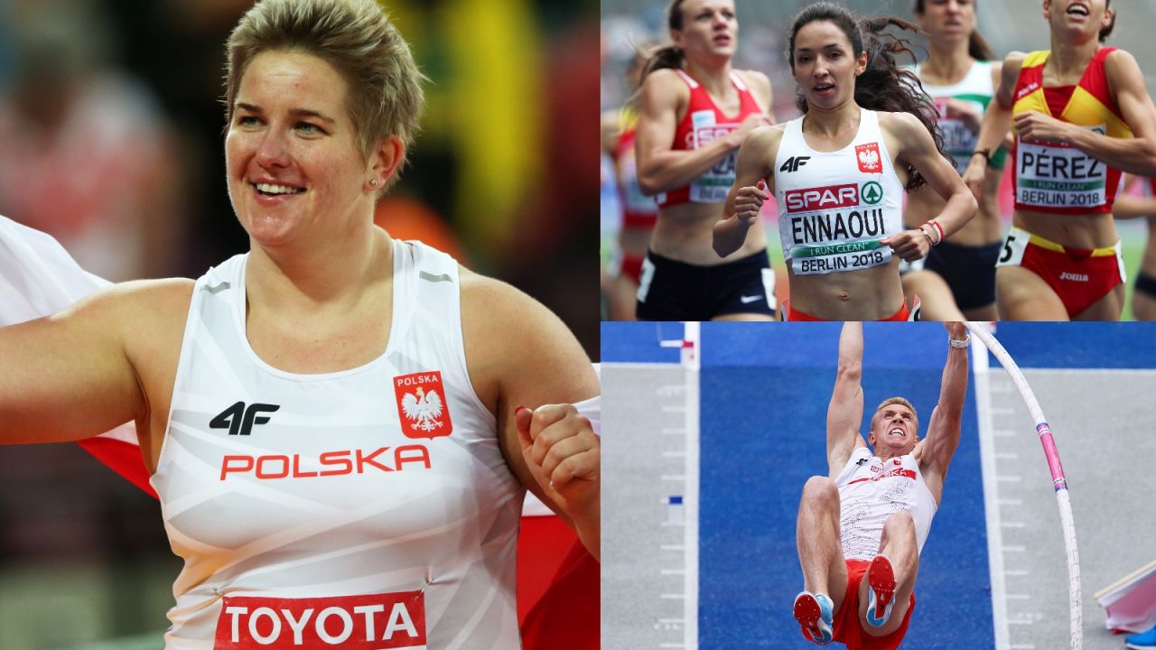 Anita Włodarczyk, Sofia Ennaoui, Piotr Lisek (fot. Getty)