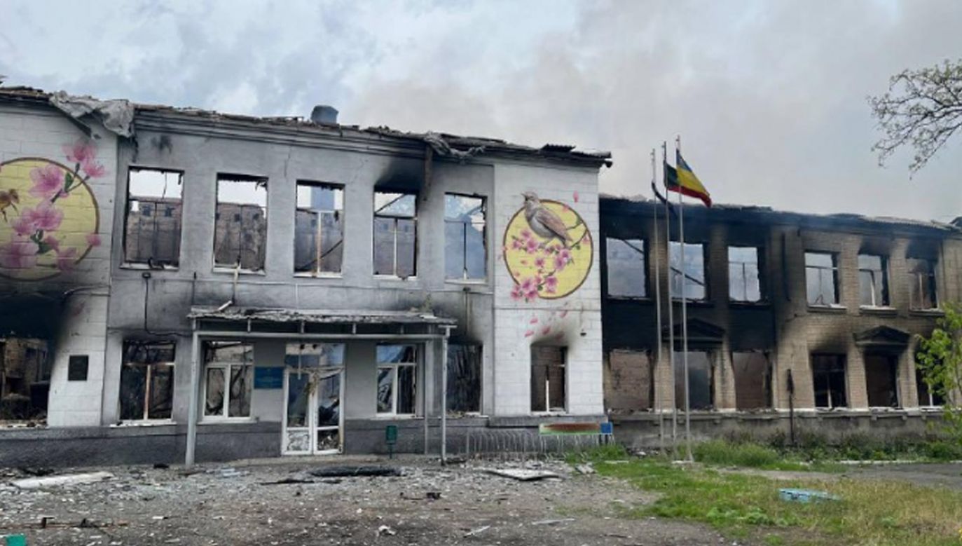 Szkoła została doszczętnie zniszczona (fot. Telegram/pavlokyrylenko_donoda)