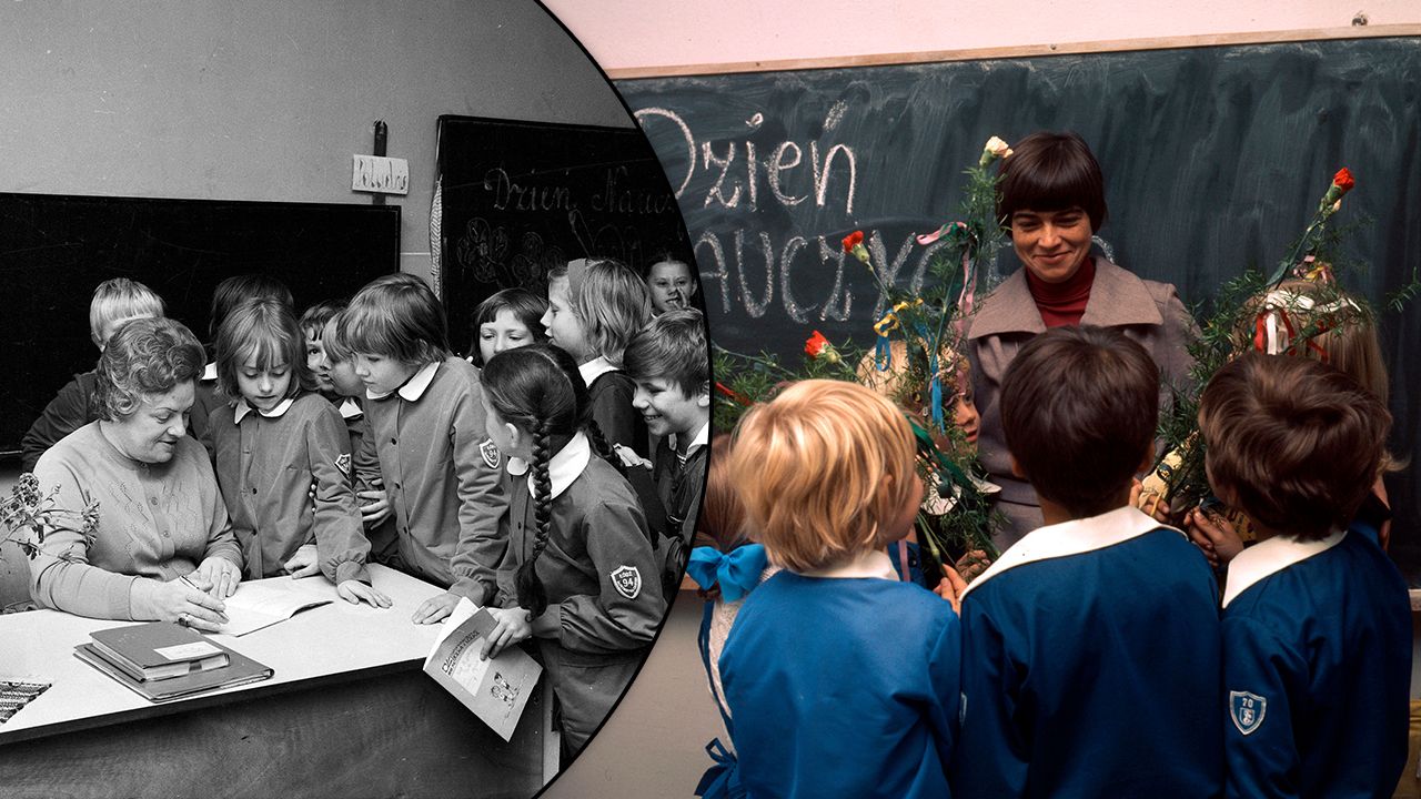 Piosenka dla pani, goździki i apele. Tak obchodzono Dzień Nauczyciela