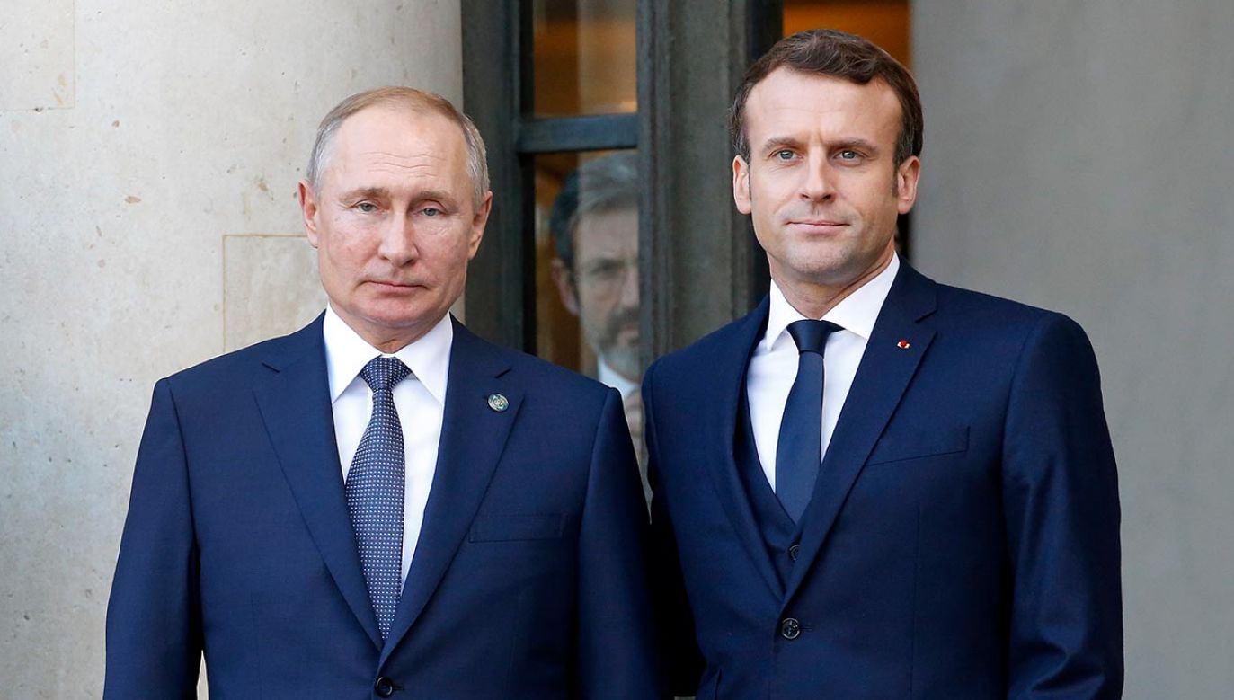 Emmanuel Macron o gwarancjach bezpieczeństwa dla Rosji (fot. Chesnot/Getty Images)