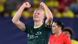 Erling Haaland strzelił gola w meczu Ligi Mistrzów z Villarreal i przyłożył się do osiągnięcia najlepszej średniej bramkowej od 11 lat (fot. Getty Images)
