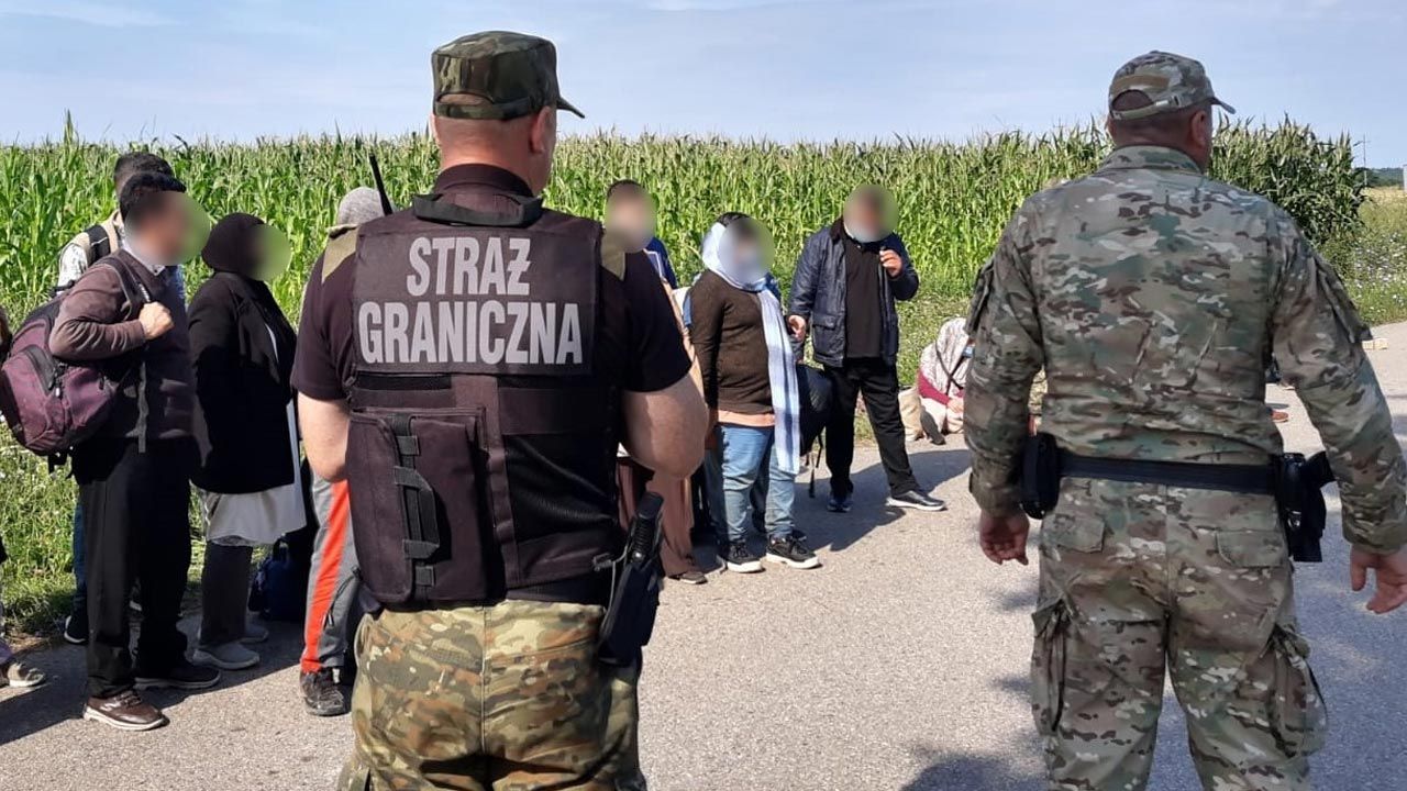 Straż Graniczna zatrzymała 62 osoby, które nielegalnie przekroczyły polsko-białoruską granicę (fot. Podlaska Straż Graniczna)