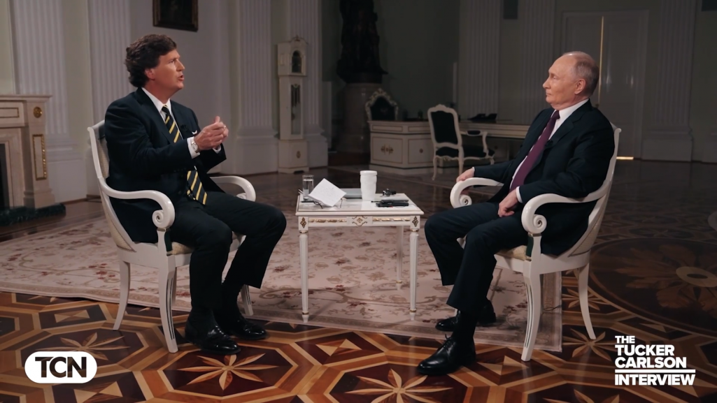 Такер Карлсан і Уладзімір Пуцін