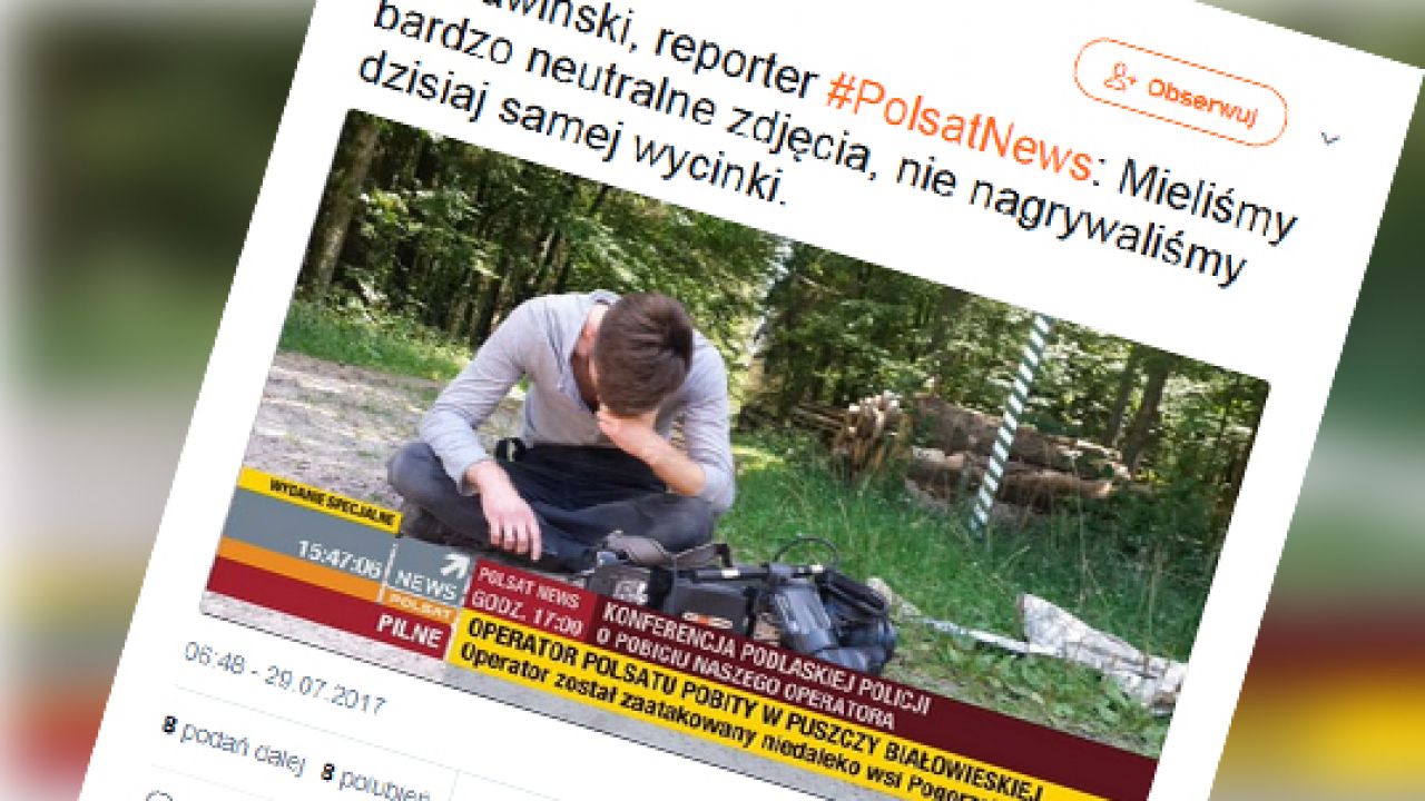 Kolejny atak na dziennikarzy (fot. Twitter/tvpolsat.info) Kolejny atak na dziennikarzy (fot. Twitter/tvpolsat.info)