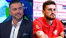 Marcin Żewłakow i Mateusz Klich (fot. TVP Sport HD/PAP)