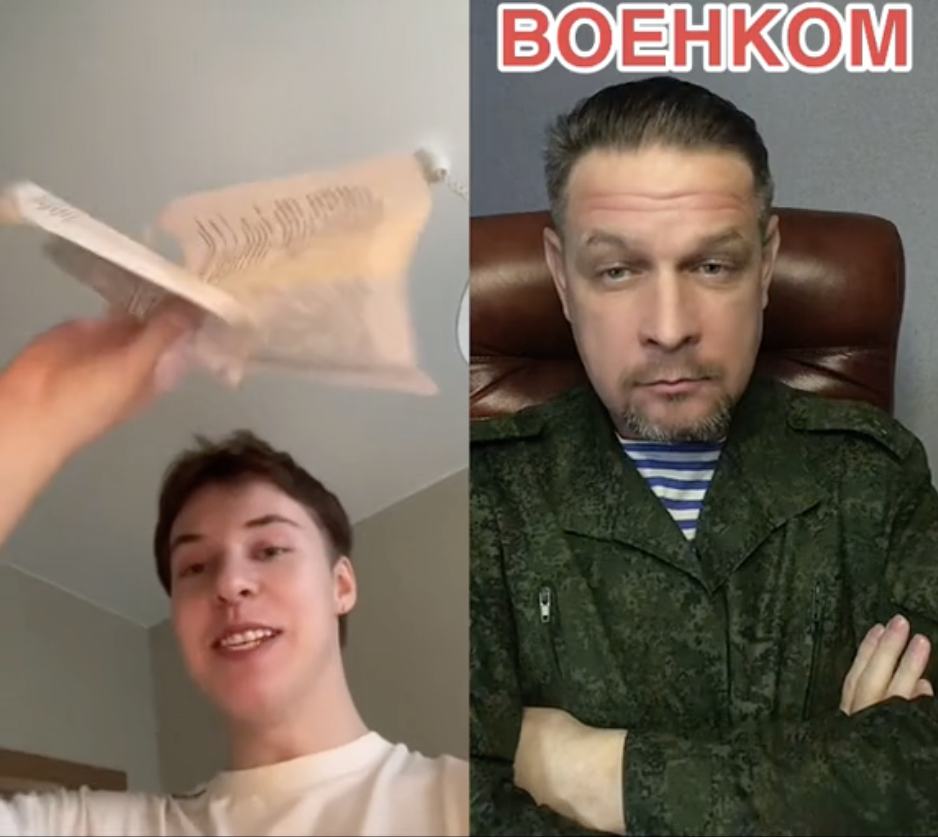 Кадр з цік-тока Шкодзіна. Крыніца: voenkom.pro / tiktok