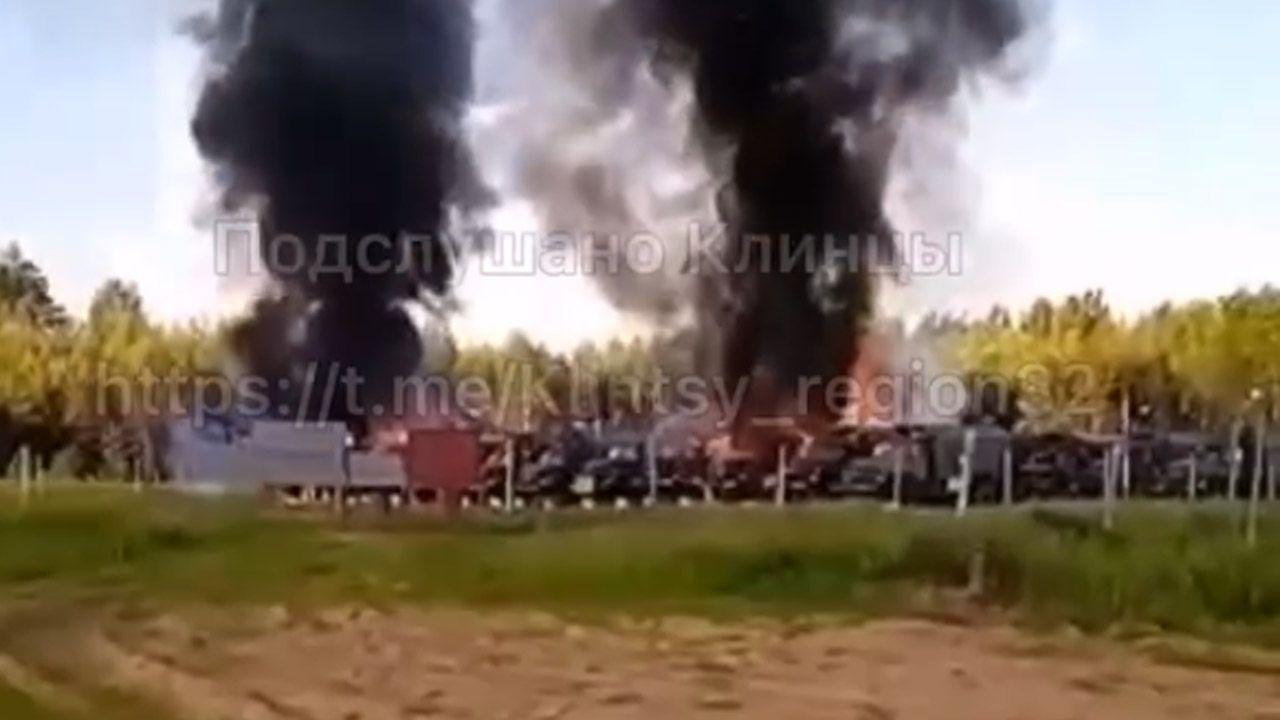 Kolejny pożar w Rosji (fot. Telegram/Подслушано Клинцы (region_32)