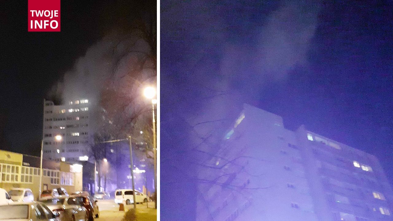 Pożar w bloku przy ul. Giordana Bruna (fot.Twoje Info) Pożar w bloku przy ul. Giordana Bruna (fot.Twoje Info)