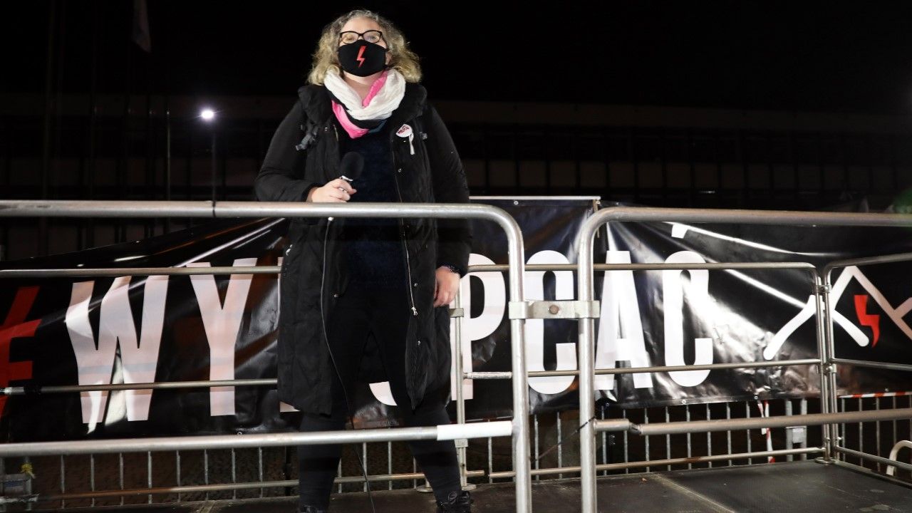 Liderka Strajku Kobiet Marta Lempart protestu pod hasłem „Cała Polska na Podhale” (fot. PAP/Grzegorz Momot) Liderka Strajku Kobiet Marta Lempart protestu pod hasłem „Cała Polska na Podhale” (fot. PAP/Grzegorz Momot)