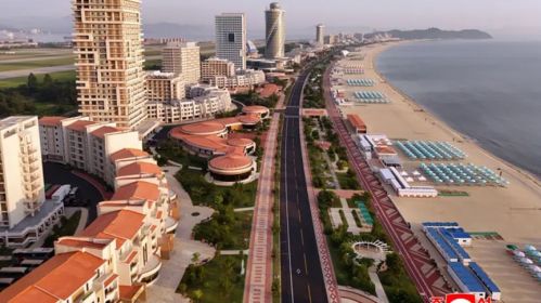 Паўночна-карэйскі «курорт сусветнага класу» на ўсходнім узбярэжжы, у горадзе Ўон-сан на Кальмаскім паўвостраве. Фота: KCNA