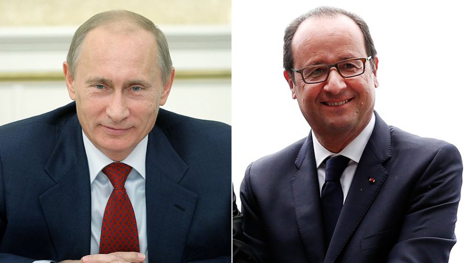 Władimir Putin i Francois Hollande (fot.  wikipedia.org/PAP/EPA/CHRISTOPHE KARABA / POOL)