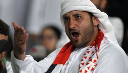 Kibic podczas meczu Pucharu Azji w Katarze (fot. Getty Images)