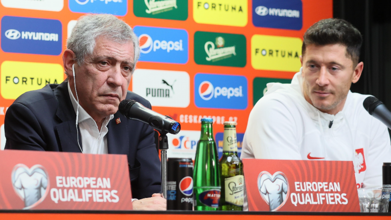 Fernando Santos i Robert Lewandowski (fot. PAP)
