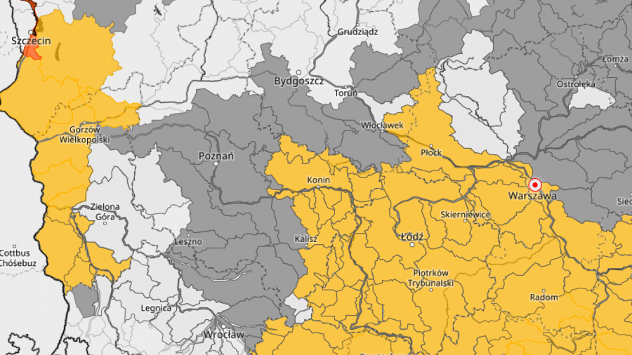 Ostrzeżenie hydrologiczne dla Wielkopolski, IMGW, alert IMGW, gwałtowne wzrosty stanów wody (fot. IMGW)
