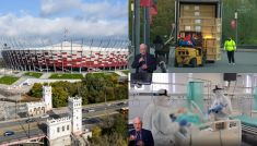Tymczasowy szpital na PGE Narodowym (fot. TVP/PAP)