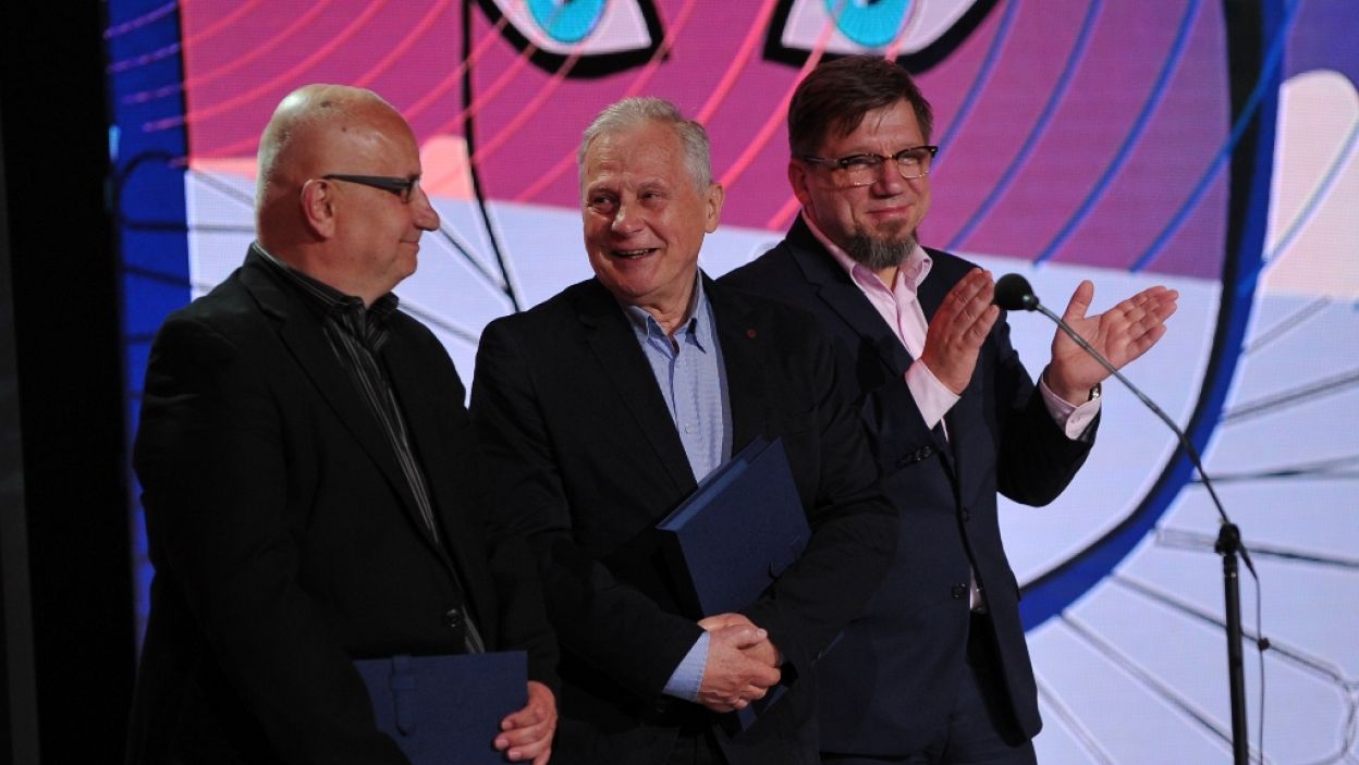 Nagrodę im. Ireny i Tadeusza Byrskich, za spektakle wykorzystujące potencjał miejscowego środowiska artystycznego, otrzymali Jerzy Janusz Fąfara oraz Sylwester Woroniecki (fot. N. Młudzik/TVP)