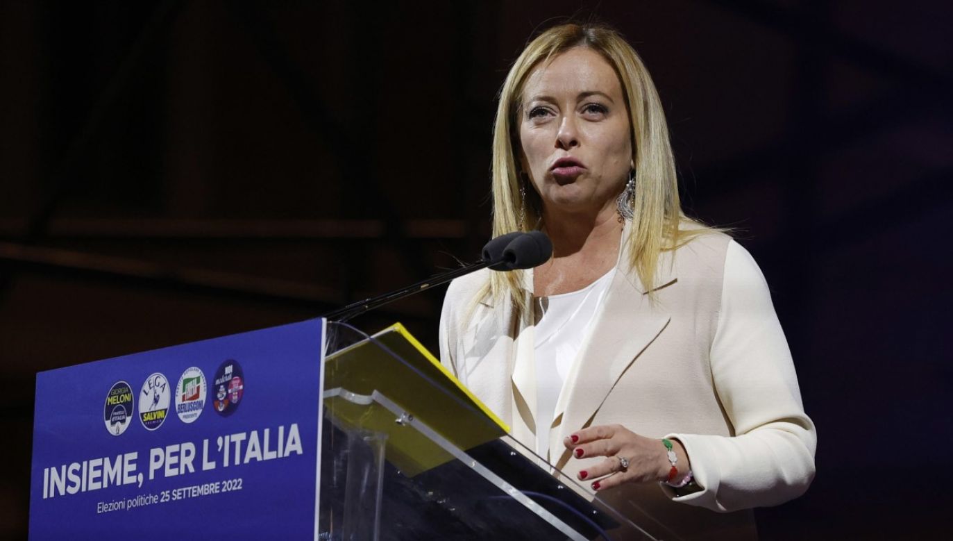 Liderka partii „Bracia Włosi” Giorgia Meloni najprawdopodobniej zostanie premierem Włoch (fot. PAP/EPA/GIUSEPPE LAMI)