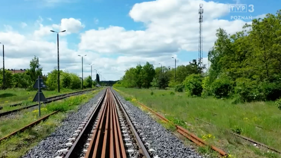 Pociągi pasażerskie w Gostyniu Gostyń Kolej Plus (fot. TVP3 Poznań)