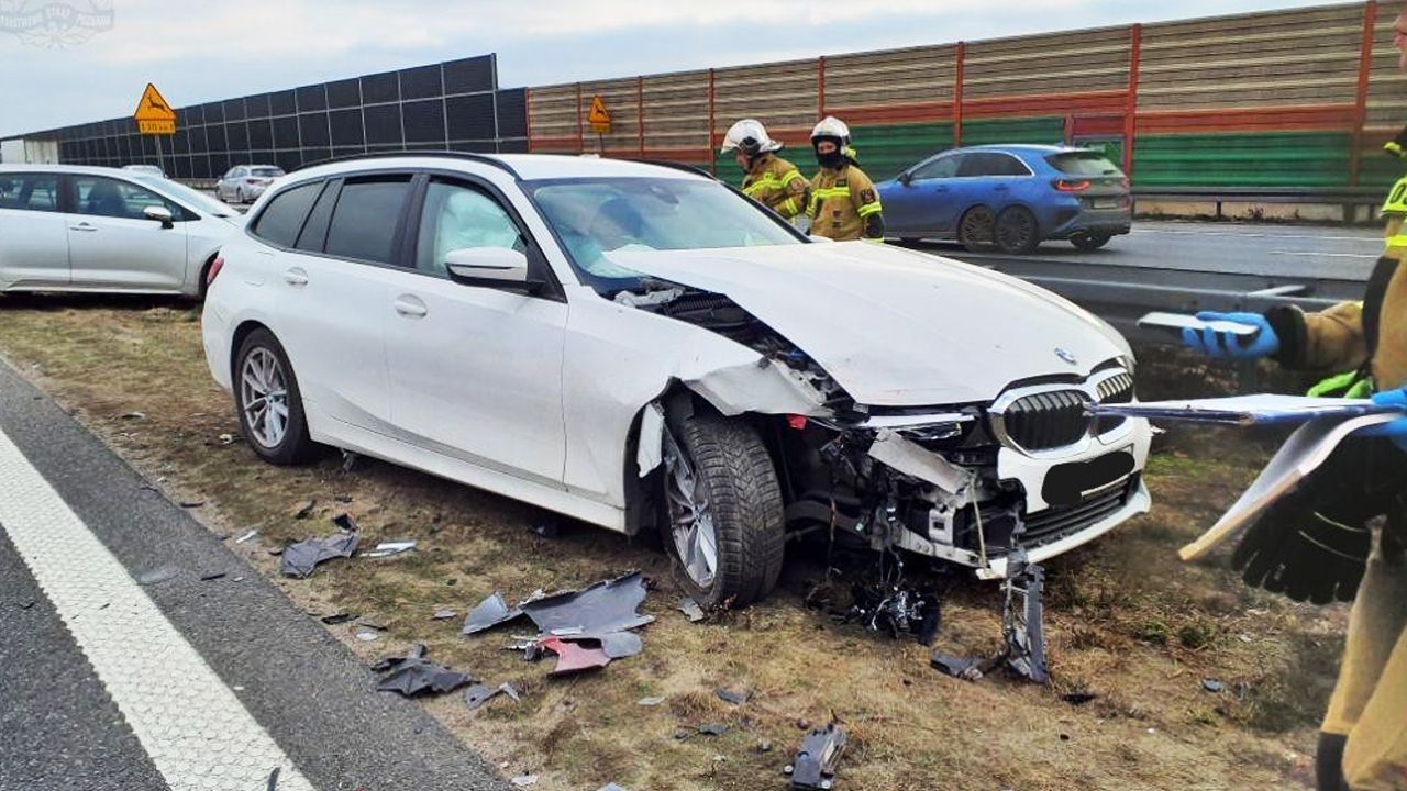Zderzenie pięciu samochodów na A2 w okolicy Skierniewic