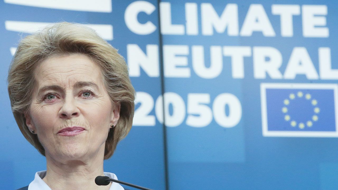 Szefowa KE Ursula von der Leyen (fot. PAP/EPA/OLIVIER HOSLET) Szefowa KE Ursula von der Leyen (fot. PAP/EPA/OLIVIER HOSLET)