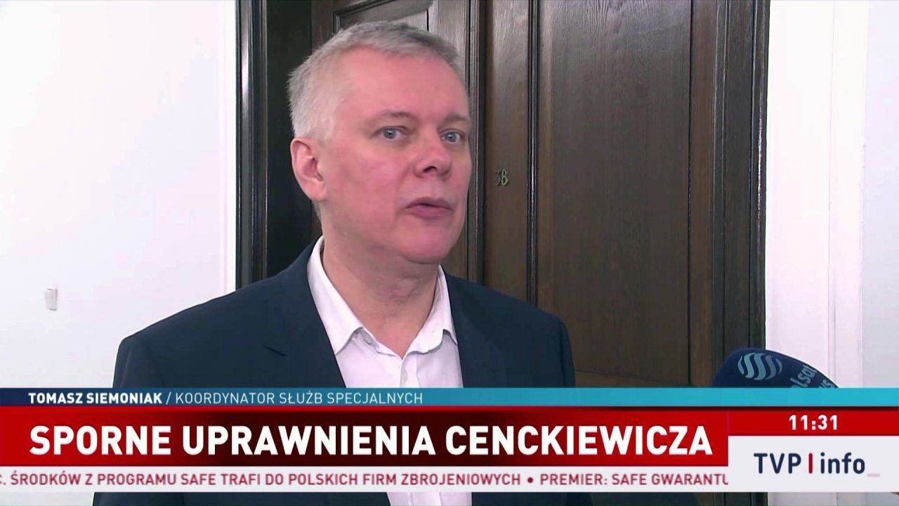 Siemoniak o uprawnieniach Cenckiewicza
