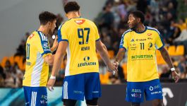 Dylan Nahi pomógł Industrii Kielce w odniesieniu wyjazdowego zwycięstwa nad Dinamem Bukareszt i przerwaniu serii porażek w rozgrywkach Ligi Mistrzów (fot. Getty Images)