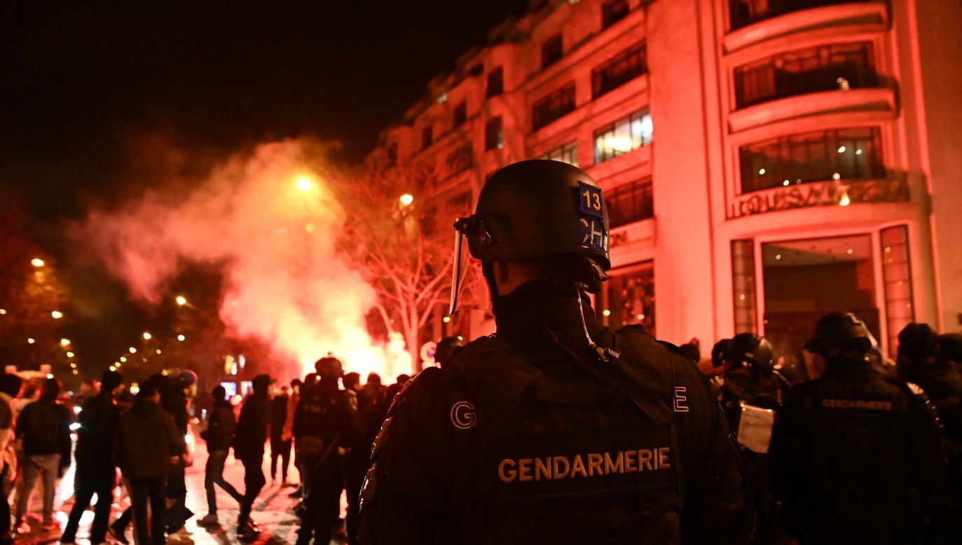 Zamieszki po meczu Francja - Maroko (fot. Getty Images)