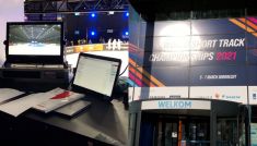 Kulisy MŚ w short tracku (fot. TVP)