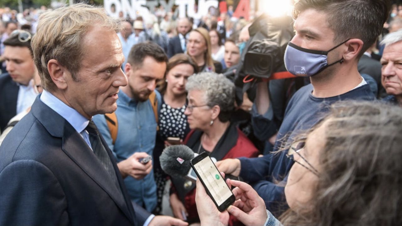 Cezary Tomczyk widziałby Donalda Tuska w polskiej polityce (fot. M.Slodkowski/SOPA/LightRocket/Getty Images) Cezary Tomczyk widziałby Donalda Tuska w polskiej polityce (fot. M.Slodkowski/SOPA/LightRocket/Getty Images)