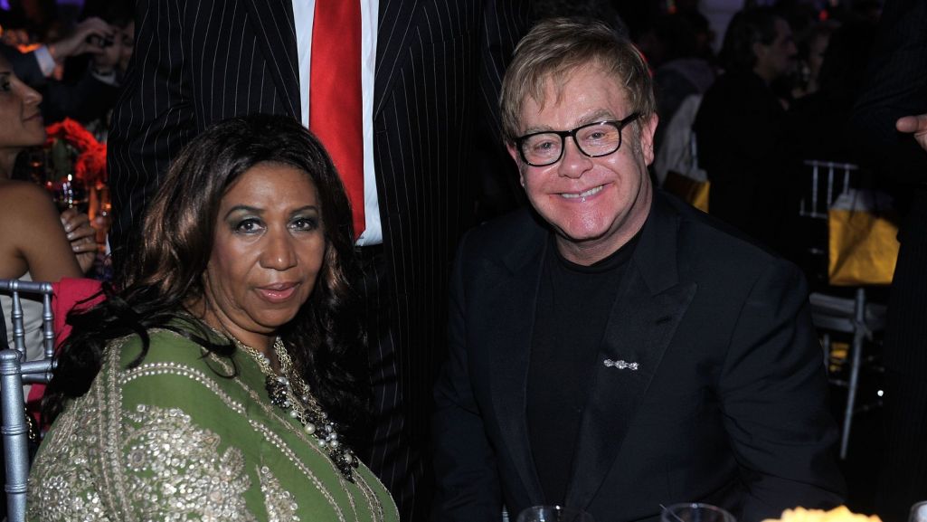 Aretha Franklin i Elton John wzięli udział w 85. gali urodzinowej Tony'ego Bennetta w 2011 roku. Fot. Jemal Countess/Getty Images
