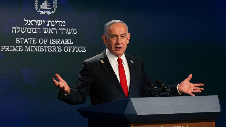 Premier Izraela Benjamin Netanjahu (fot. Ronen Zvulun / Reuters / Forum)
