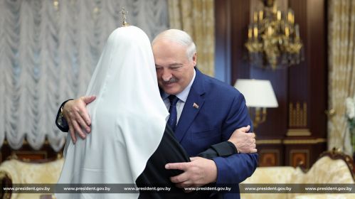 Патрыярх Кірыл і Аляксандр Лукашэнка. Фота: president.gov.by