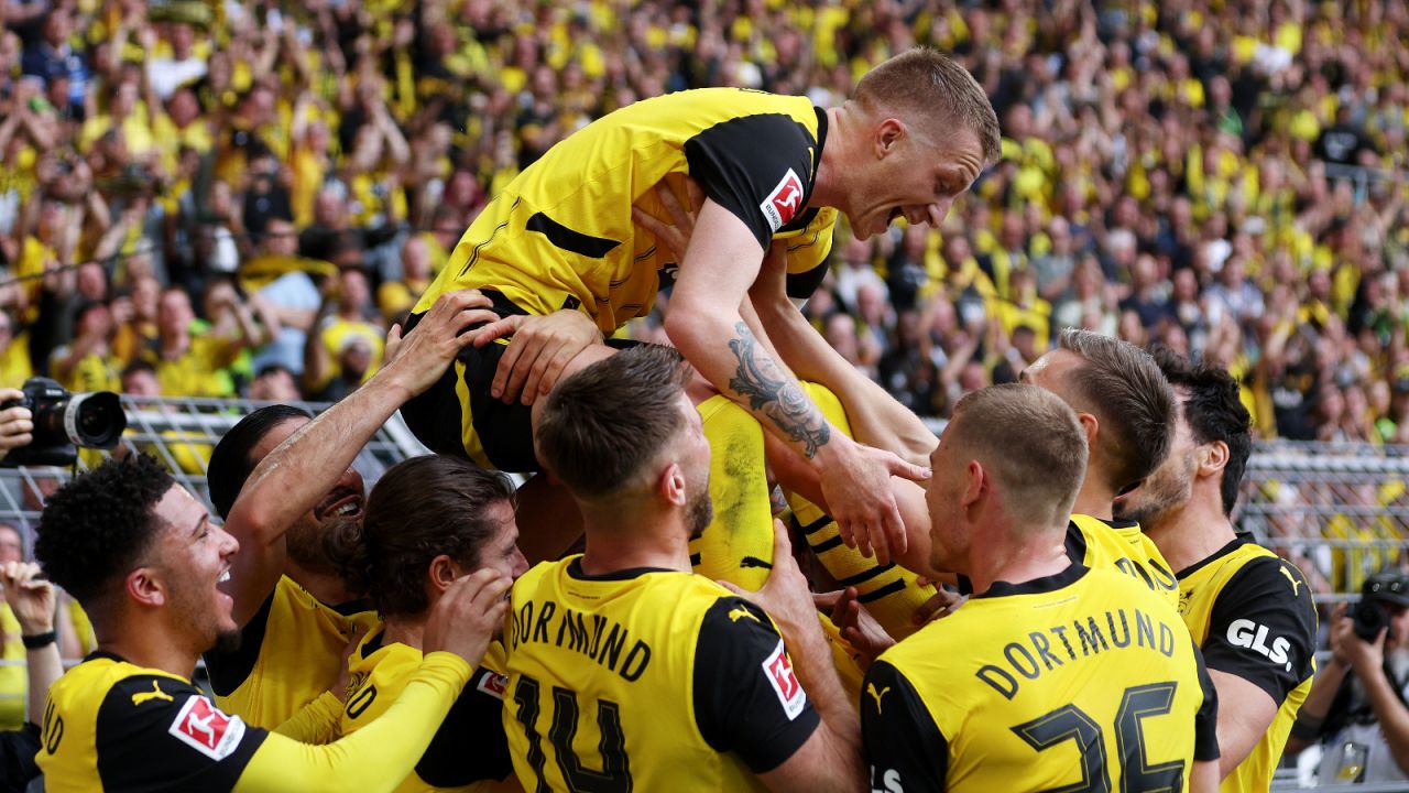 Marco Reus pożegnał się ze stadionem Borussii Dortmund w królewskim stylu (fot. Getty)