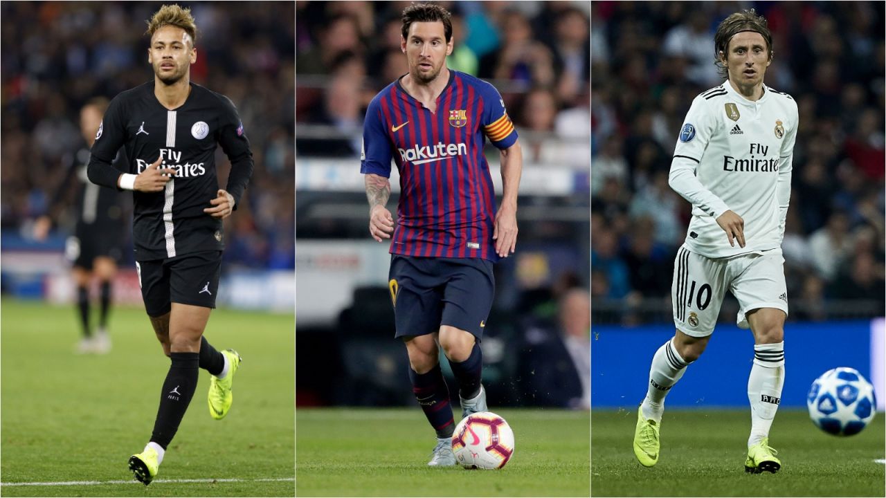 Neymar, Leo Messi i Luka Modrić (fot. Getty Images)