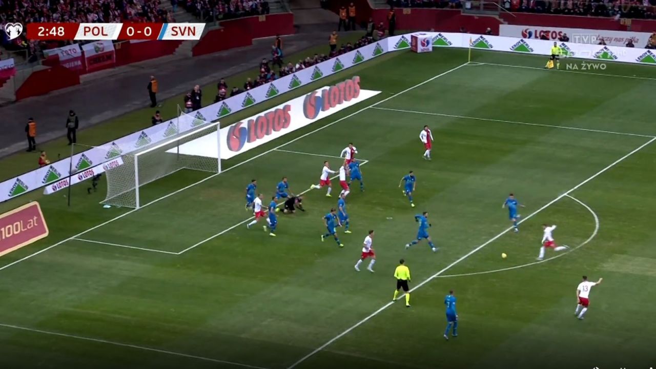 El. Euro 2020, Polska - Słowenia. Gol Sebastiana ...
